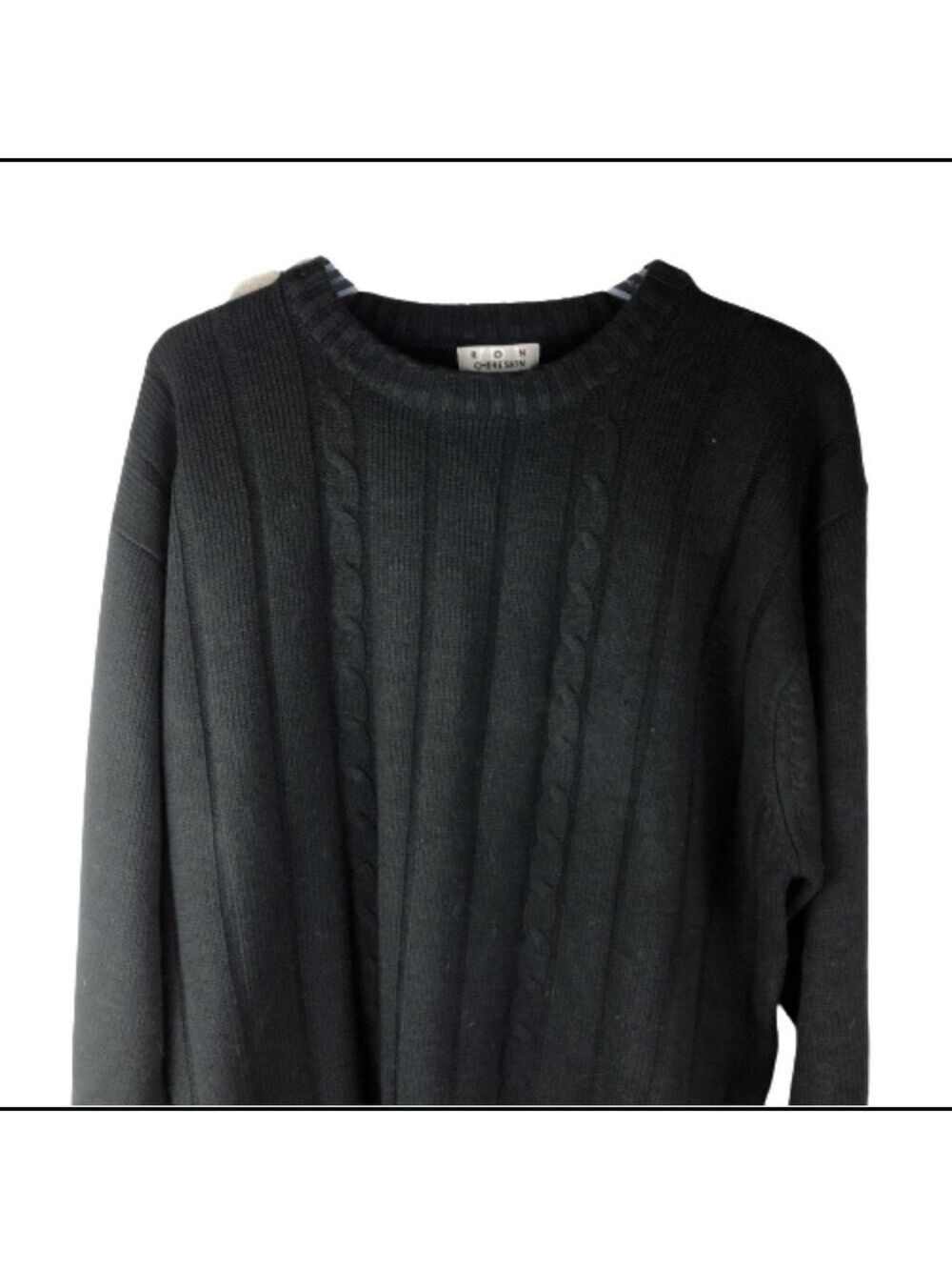 Men’s Ron Chereskin Vintage Black Sweater XL - Picture 5 of 7